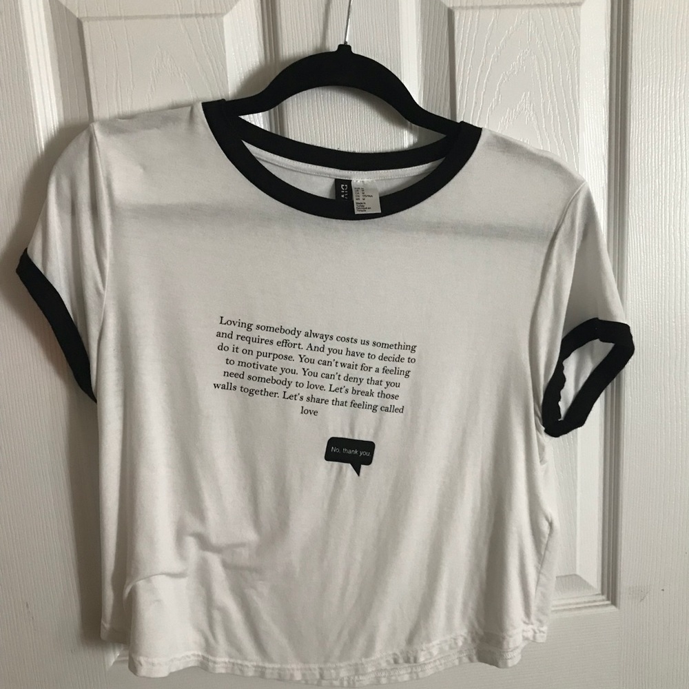H&M Love Text Tee